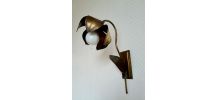 Applique fleur laiton doré style Jansen 1960 