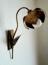 Applique fleur laiton doré style Jansen 1960 