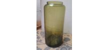Vase cylindrique en verre vert