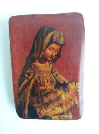 Reproduction sur bois de la Vierge d'Autun du 15e siècle. 