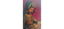 Reproduction sur bois de la Vierge d'Autun du 15e siècle. 