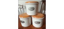 3 anciens pots à condiment