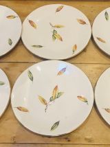 Lot de 6 assiettes plates « Digoin Sarreguemines / modèle La