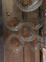 Compotier et coupes en verre 