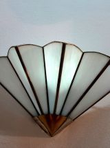 Applique éventail art déco pâte de verre 