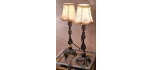 2 lampes de chevet art nouveau belle regule ;electricité et 