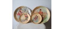 Assiettes asiatiques décoratives bambou 