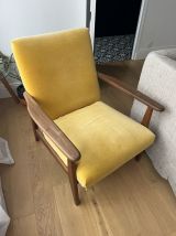 Fauteuil vintage jaune