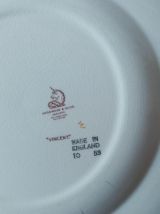 5 assietttes à diner/salade en  faïence  fine anglaise