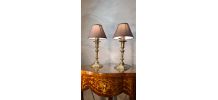paire de lampe de chevet laiton  32x15  elec ok