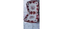 2 superbes plats à gâteaux/cake en fine porcelaine anglaise