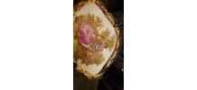 Plat creux porcelaine décor or 22K