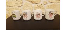 4 tasses "L'amour c'est" années 70