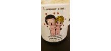 4 tasses "L'amour c'est" années 70