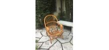 Fauteuil en rotin vintage