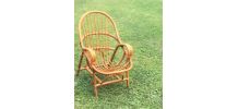 Fauteuil en rotin vintage