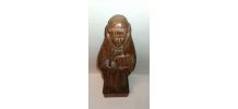 Unique statuette ancienne en bois massif l'abbé St Méen