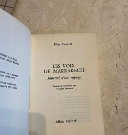 Les voix de Marrakech, Elias Canetti (Ref. 2024-211)