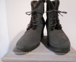 ARCHE CHAUSSURES BOTTINES NOIR T 38 NEUF CUIR DAIM