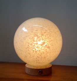 Lampe à poser verre de Clichy vert d'eau 