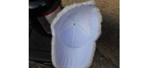 CASQUETTE BLANC FAUSSE FOURRUE T UNIQUE REGLABLE 