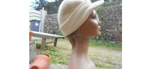 BONNET CASQUETTE TBE T UNIQUE CREME NATUREL STYLE APC 