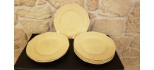 8 assiettes plates ivoire décagonales Villeroy et Boch 