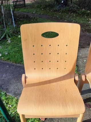 13 chaises en bois vintage 