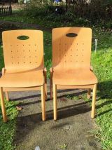 13 chaises en bois vintage 