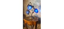 lampe  de salon bronze 1980 venise verre murano bleu  fruit 