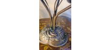 lampe  de salon bronze 1980 venise verre murano bleu  fruit 