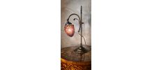 lampe art nouveau ancienne abat jour verre de murano 43x26