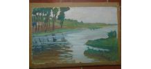 Gouache originale de 1957 de R. Rivaud