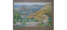 Aquarelle originale de R. Rivaud de 1957