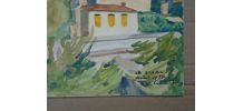 Aquarelle originale de R. Rivaud de 1957