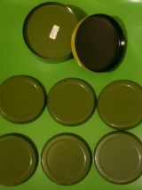 Lot de 6 sous-verres rétro