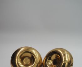 2 bougeroirs doré en laiton