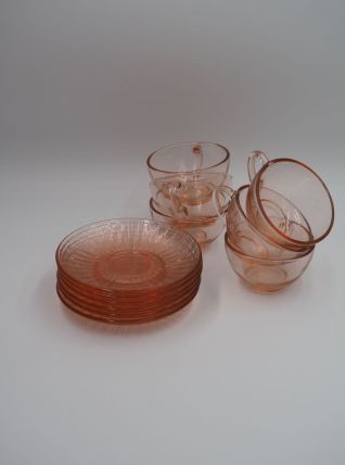 6 tasses et sous-tasses Rosaline