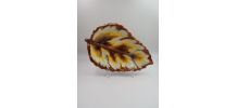 Plat feuille barbotine Saint Gille