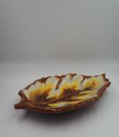 Plat feuille barbotine Saint Gille