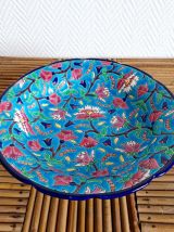Coupe émaux de Longwy art déco 28 cm 