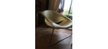2 fauteuils 60s fibre de verre et acier