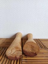 Bougeoirs brutalistes scandinaves en bois 