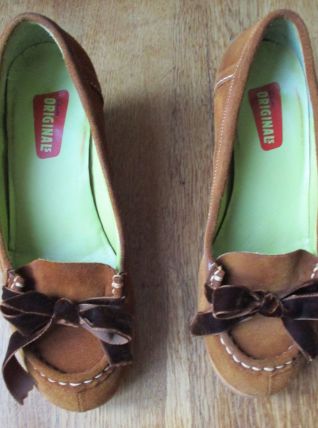 mocassins compensés daim clarks 39