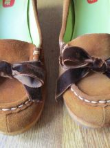 mocassins compensés daim clarks 39