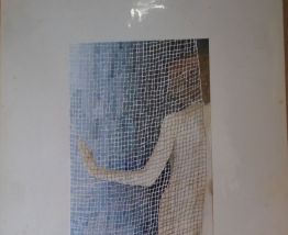 Aquarelle originale Nu de dos au filet signée 