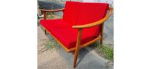 Canapé scandinave en teck année 1960