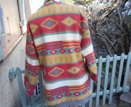 PULL MIXTE POLAIRE VINTAGE ANNEE 60-70 tbe t 40-42 