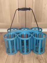 Porte-bouteilles vintage 60´s bleu