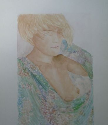 Aquarelle originale intitulée Elise  de 1989
